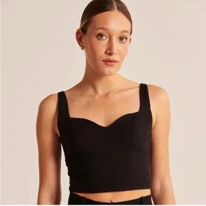 Abercrombie & Fitch Linen-Blend Notch Tank